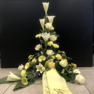 Sorgdekoration med band